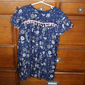 Pippa & Julie Organza Dress Size 6 Girls Blue Birds